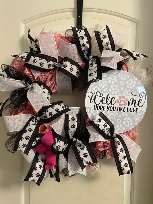 Welcome hope you like dogs wreath